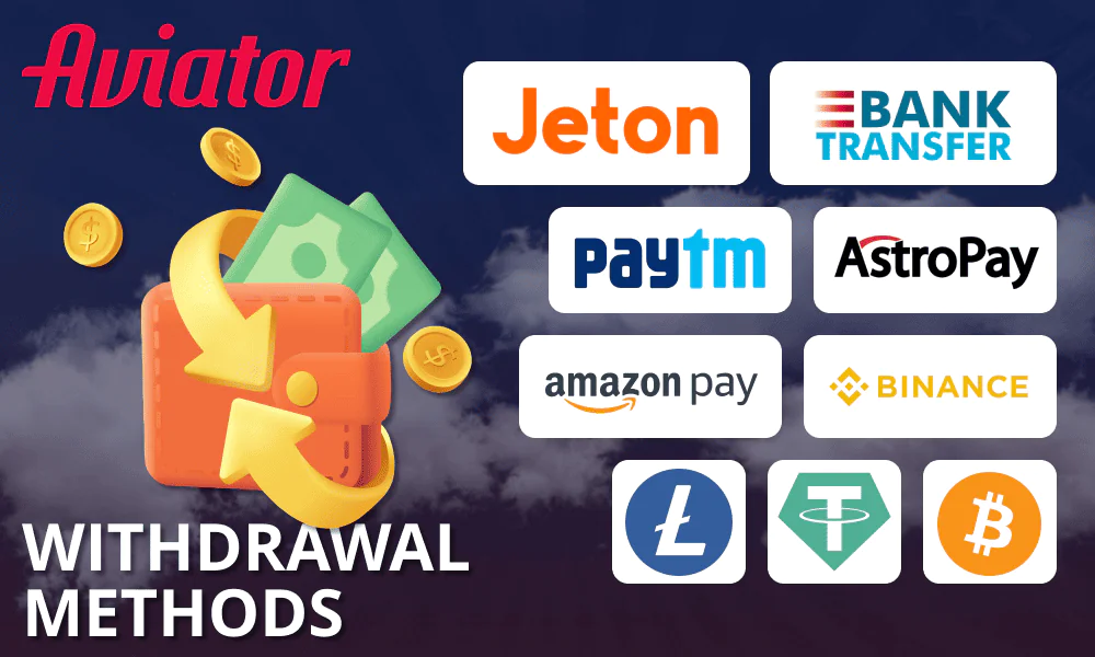 Popular methods of withdrawal from Aviator